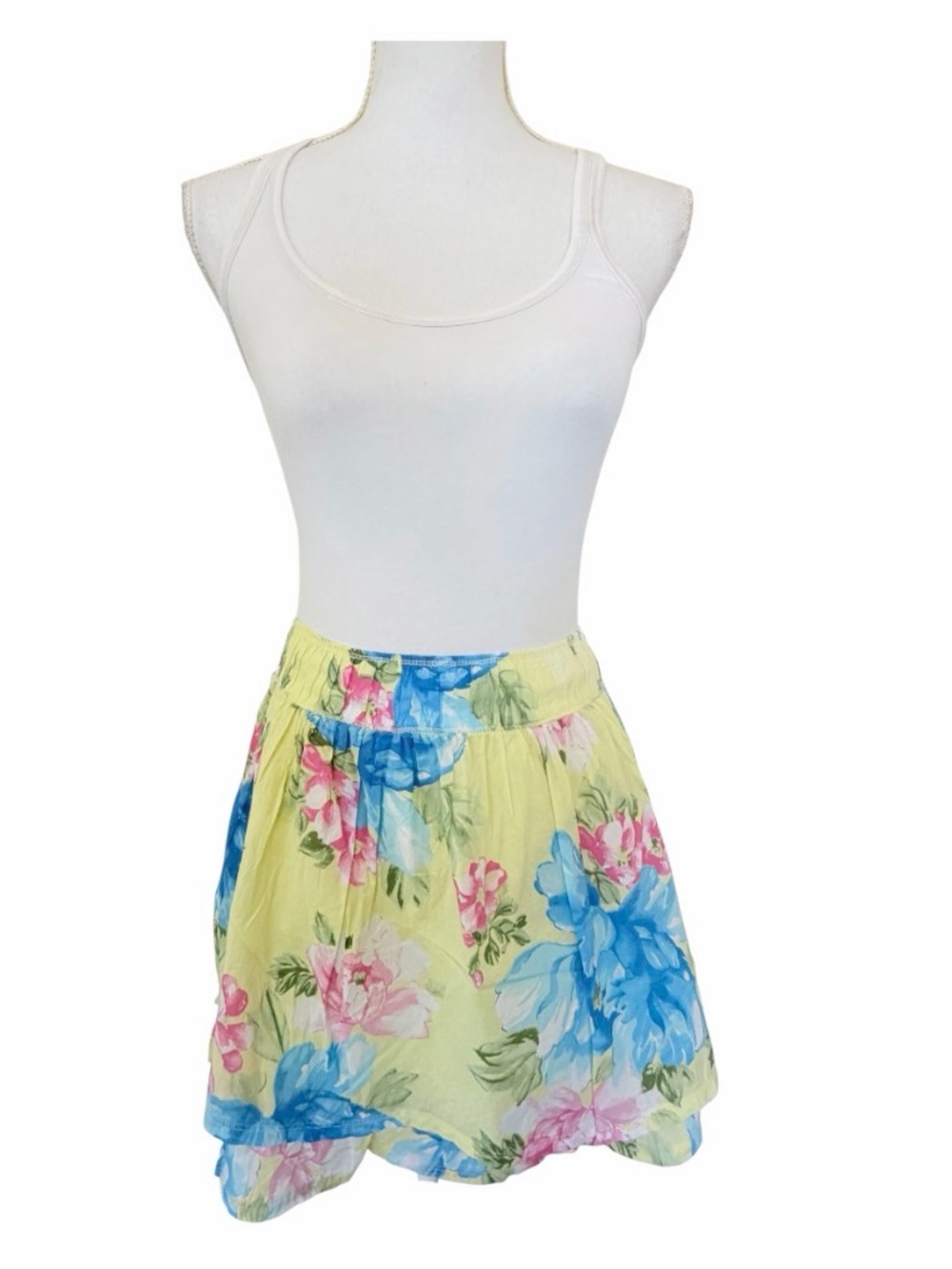 Gilly Hicks Yellow Floral Fit & Flare Dress Size M